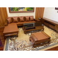 Bàn Ghế Sofa gỗ sồi  Góc đùi gà  Bàn Ghế Sofa gỗ sồi  Góc đùi gà